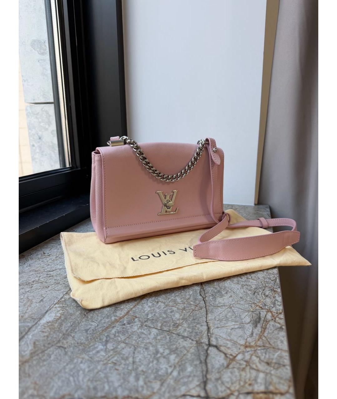 LOUIS VUITTON Розовая кожаная сумка через плечо, фото 2