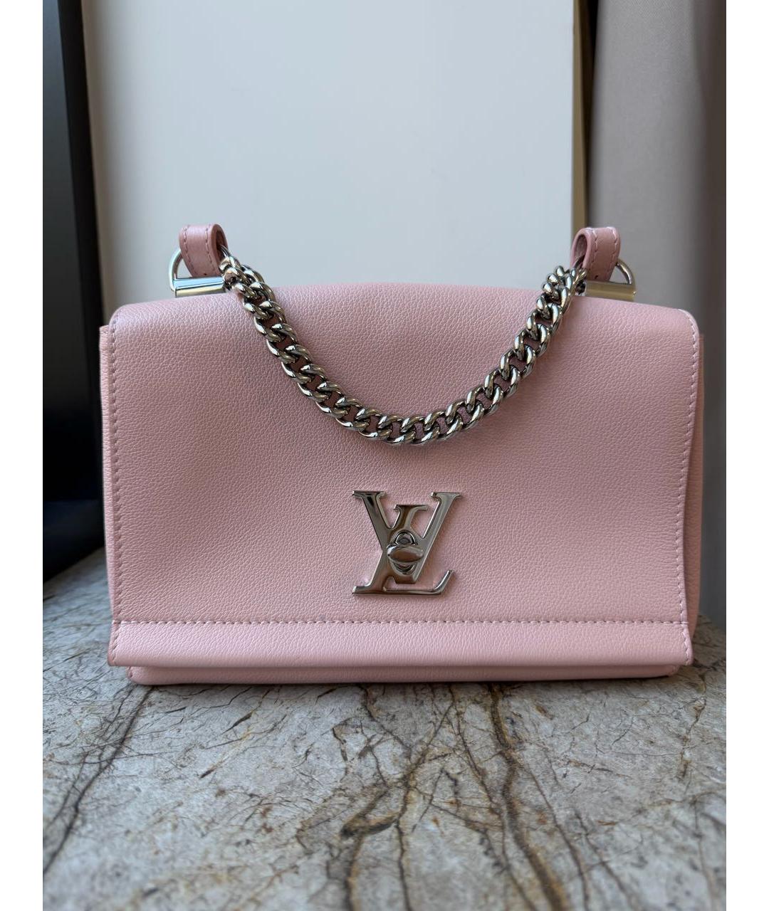 LOUIS VUITTON Розовая кожаная сумка через плечо, фото 9
