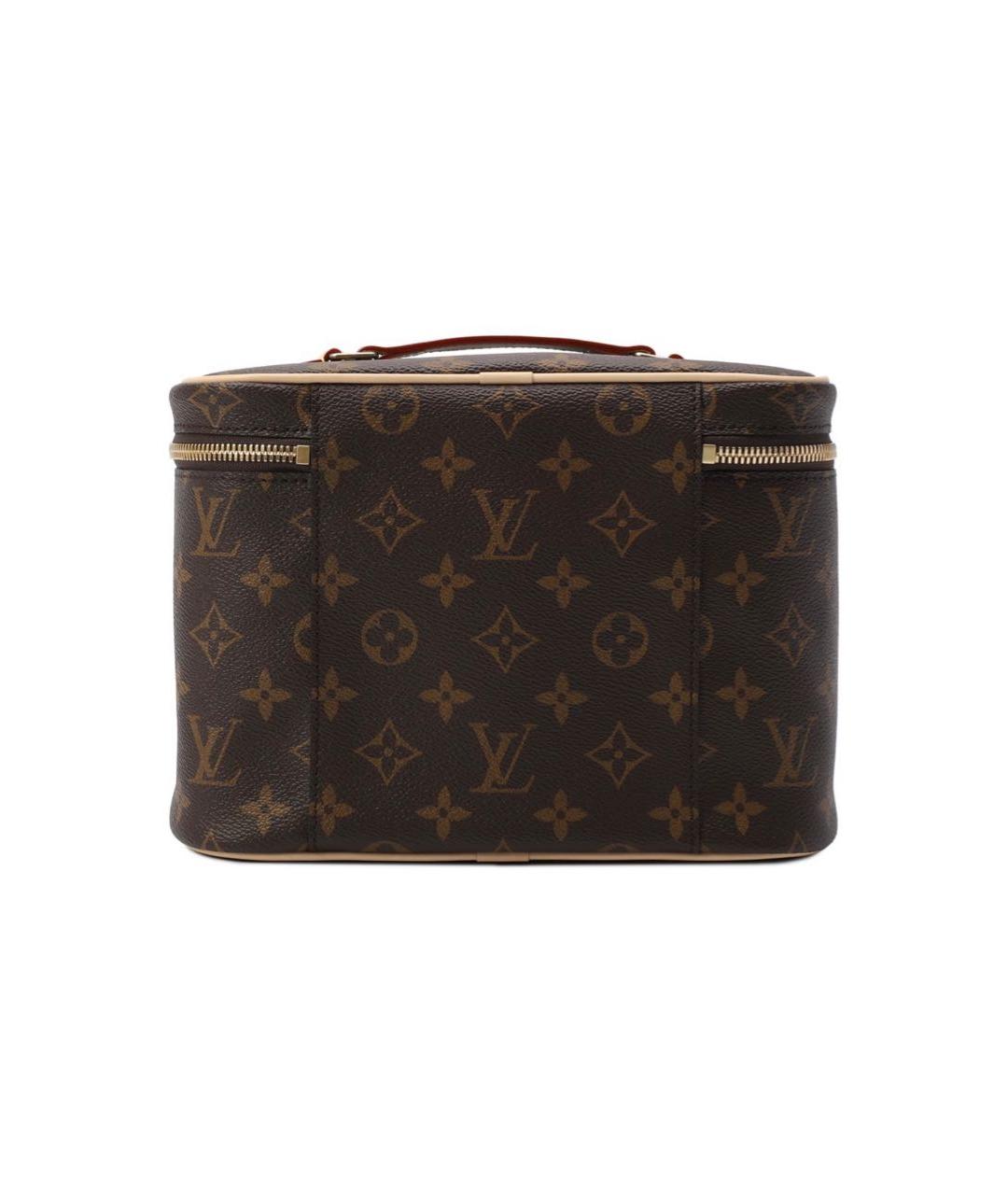 LOUIS VUITTON Коричневая кожаная косметичка, фото 2