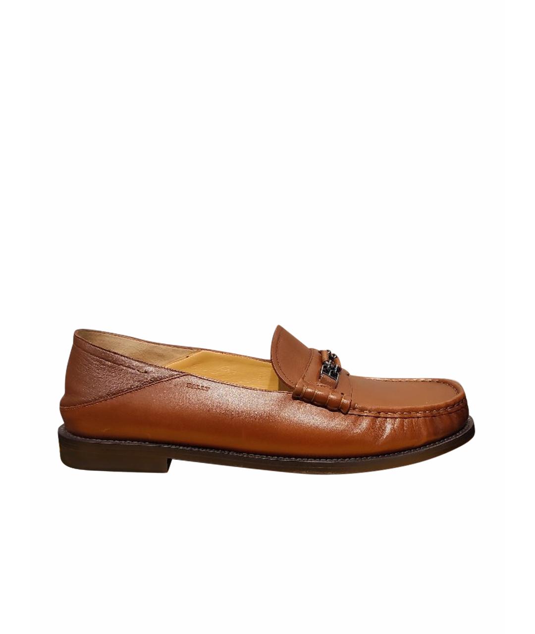 BALLY Коричневые кожаные лоферы, фото 1