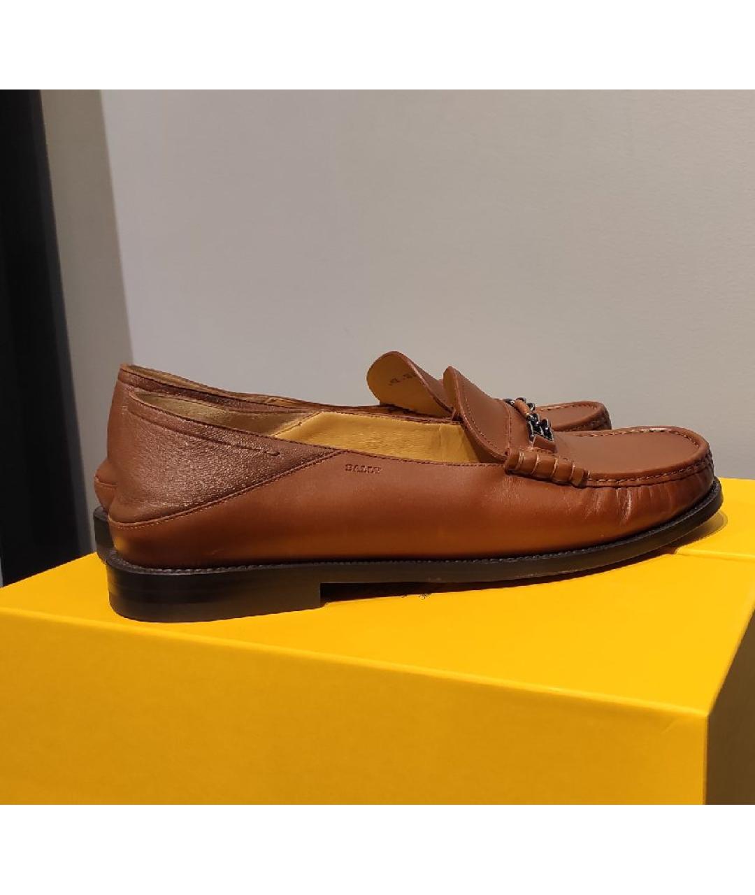 BALLY Коричневые кожаные лоферы, фото 4