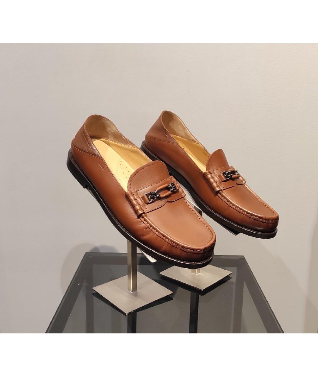 BALLY Коричневые кожаные лоферы, фото 2