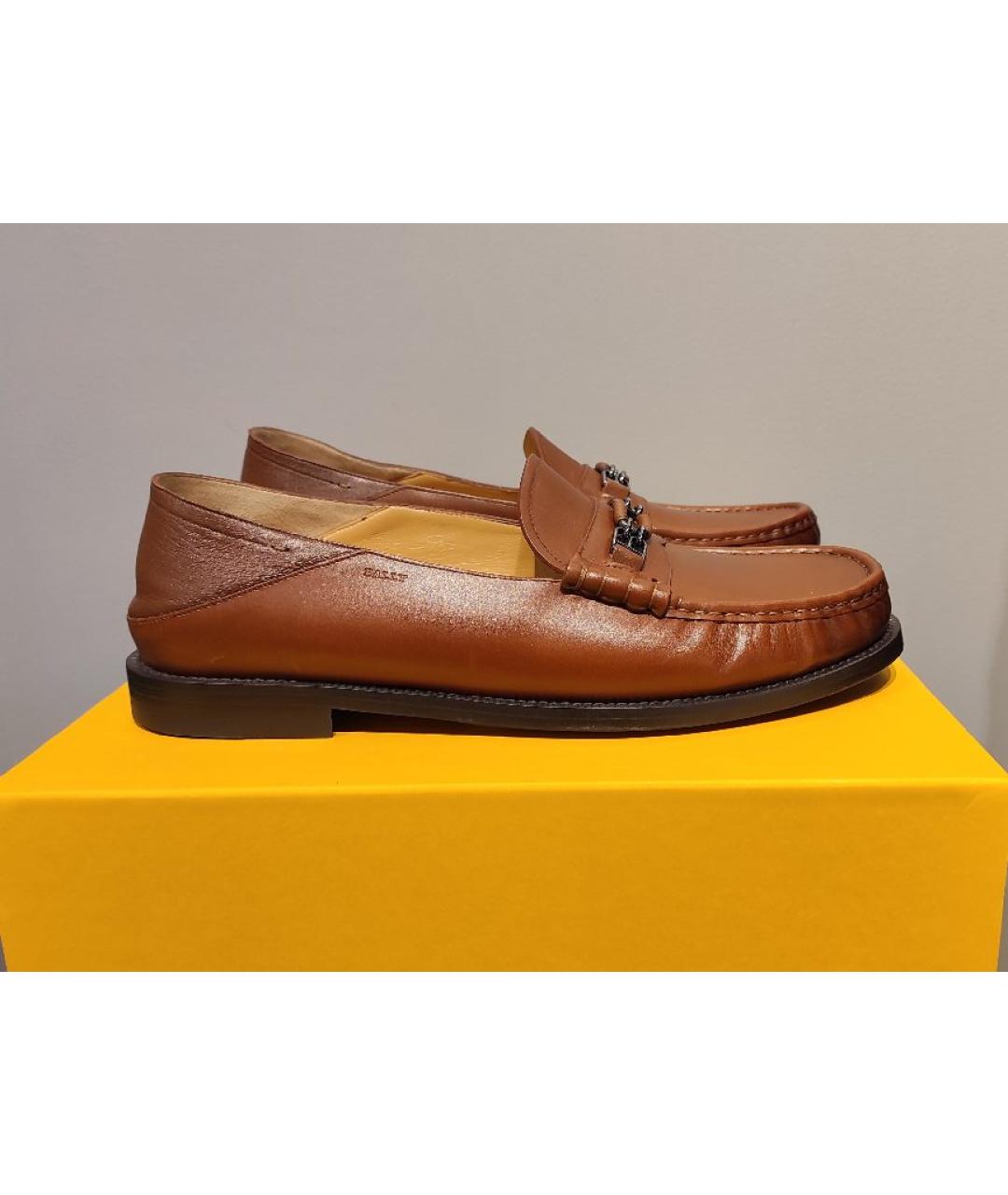 BALLY Коричневые кожаные лоферы, фото 10