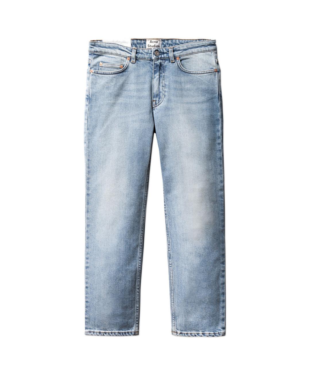ACNE STUDIOS Голубые хлопковые прямые джинсы, фото 9