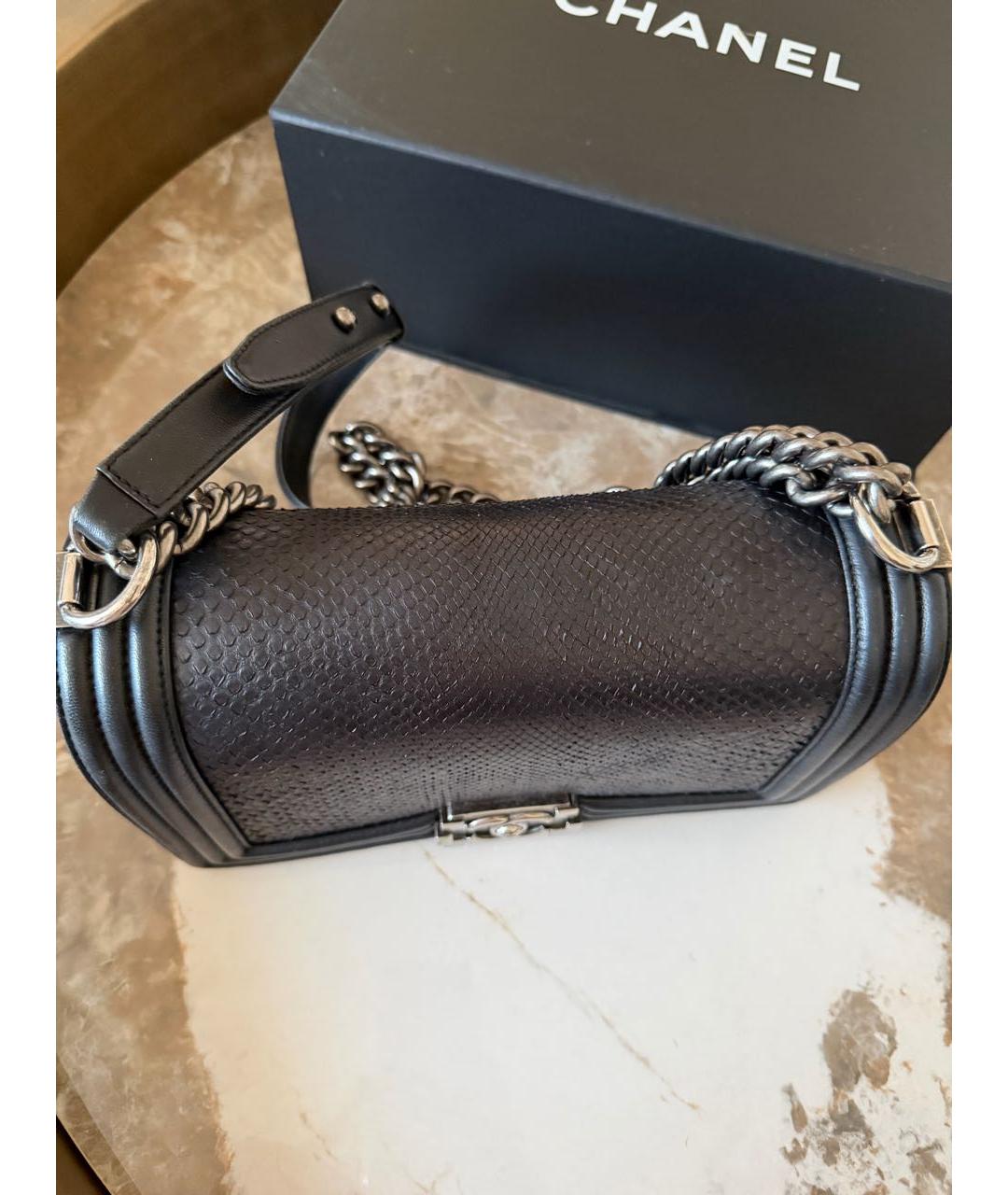 CHANEL Черная кожаная сумка тоут, фото 4