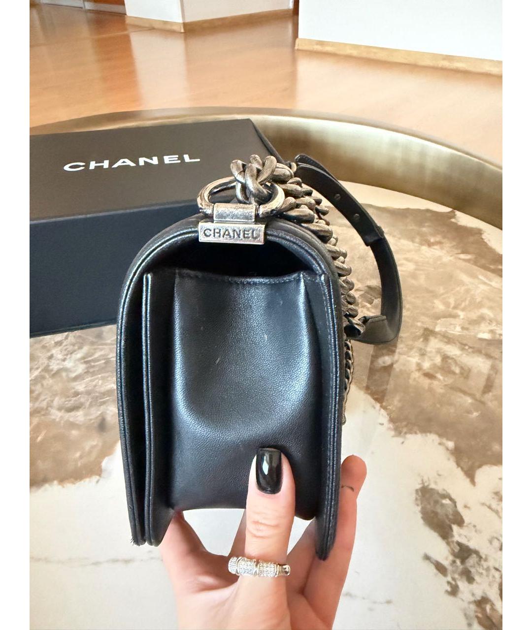 CHANEL Черная кожаная сумка тоут, фото 2