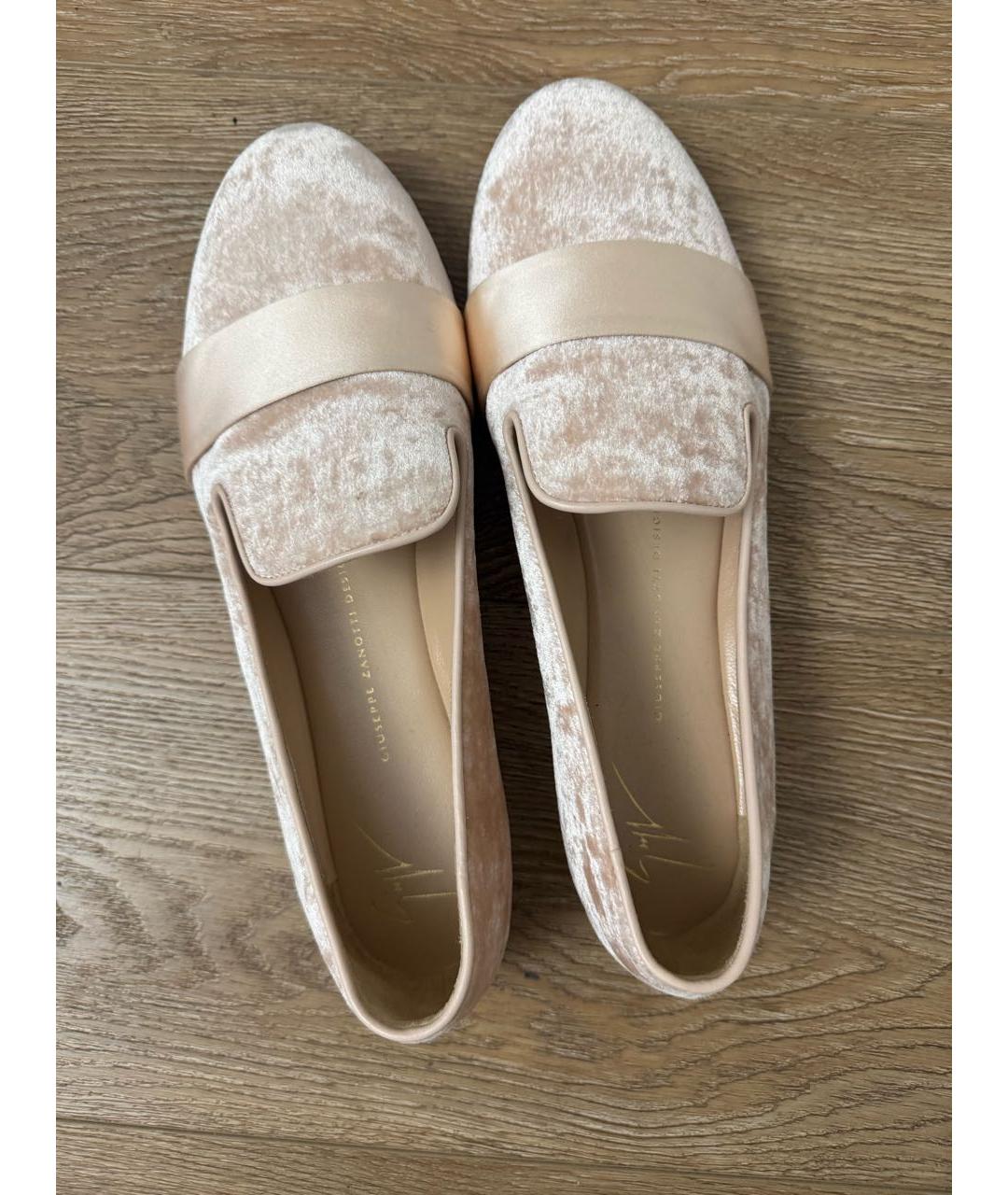 GIUSEPPE ZANOTTI DESIGN Розовые бархатные лоферы, фото 3