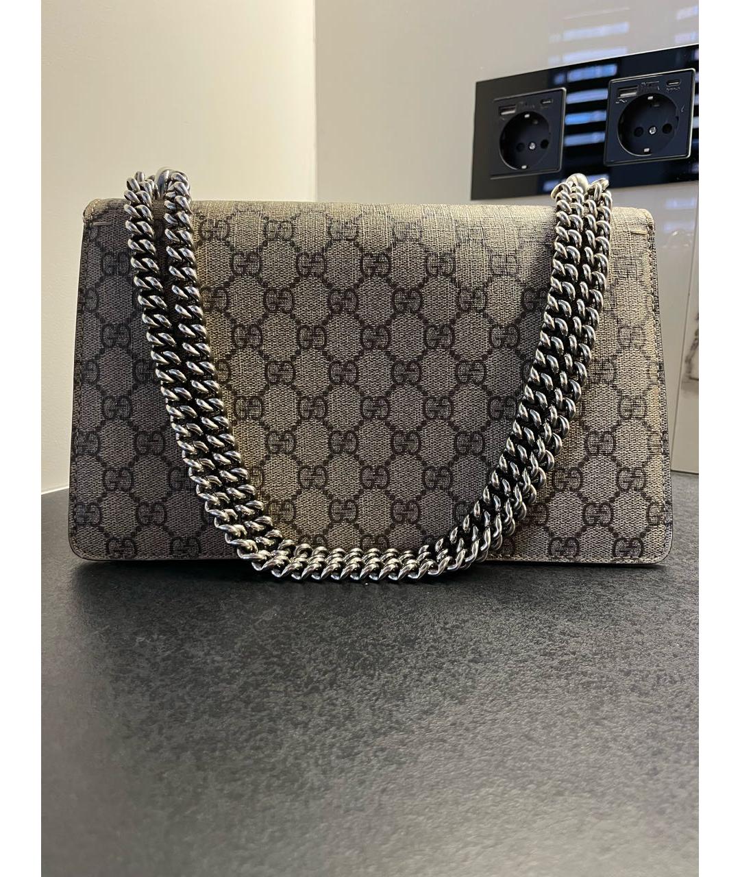 GUCCI Бежевая канва сумка через плечо, фото 4