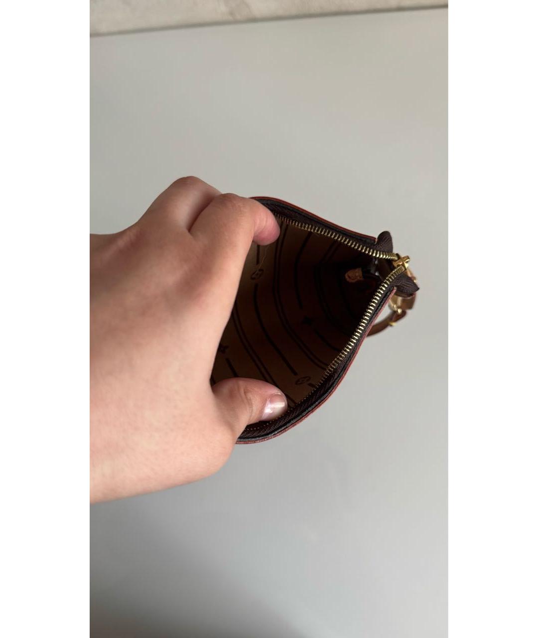 LOUIS VUITTON Коричневая канва сумка через плечо, фото 3