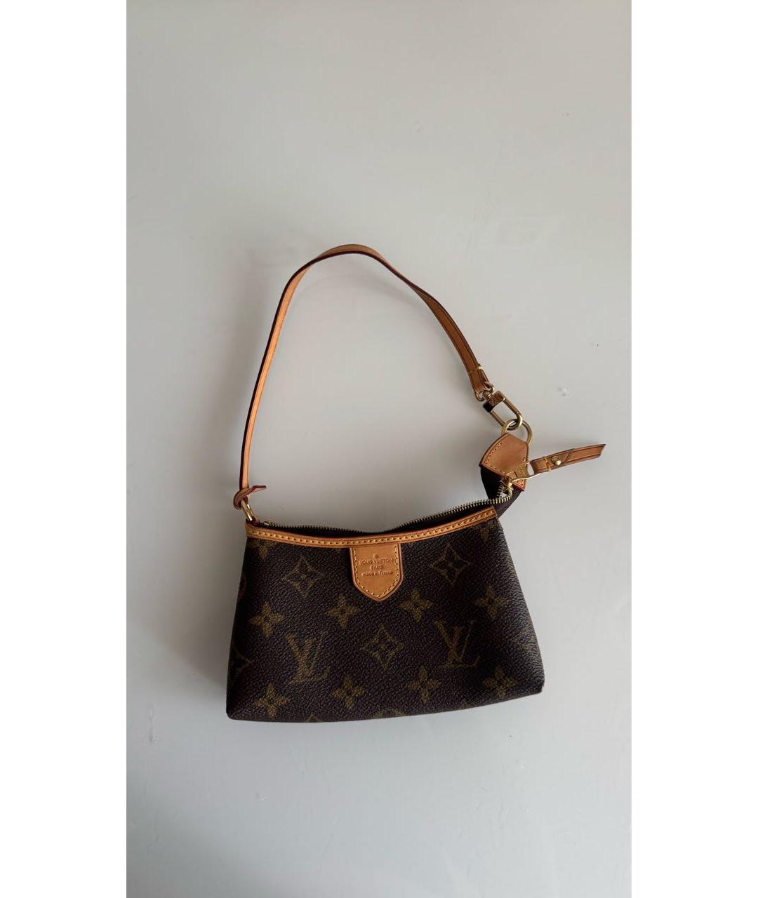 LOUIS VUITTON Коричневая канва сумка через плечо, фото 4