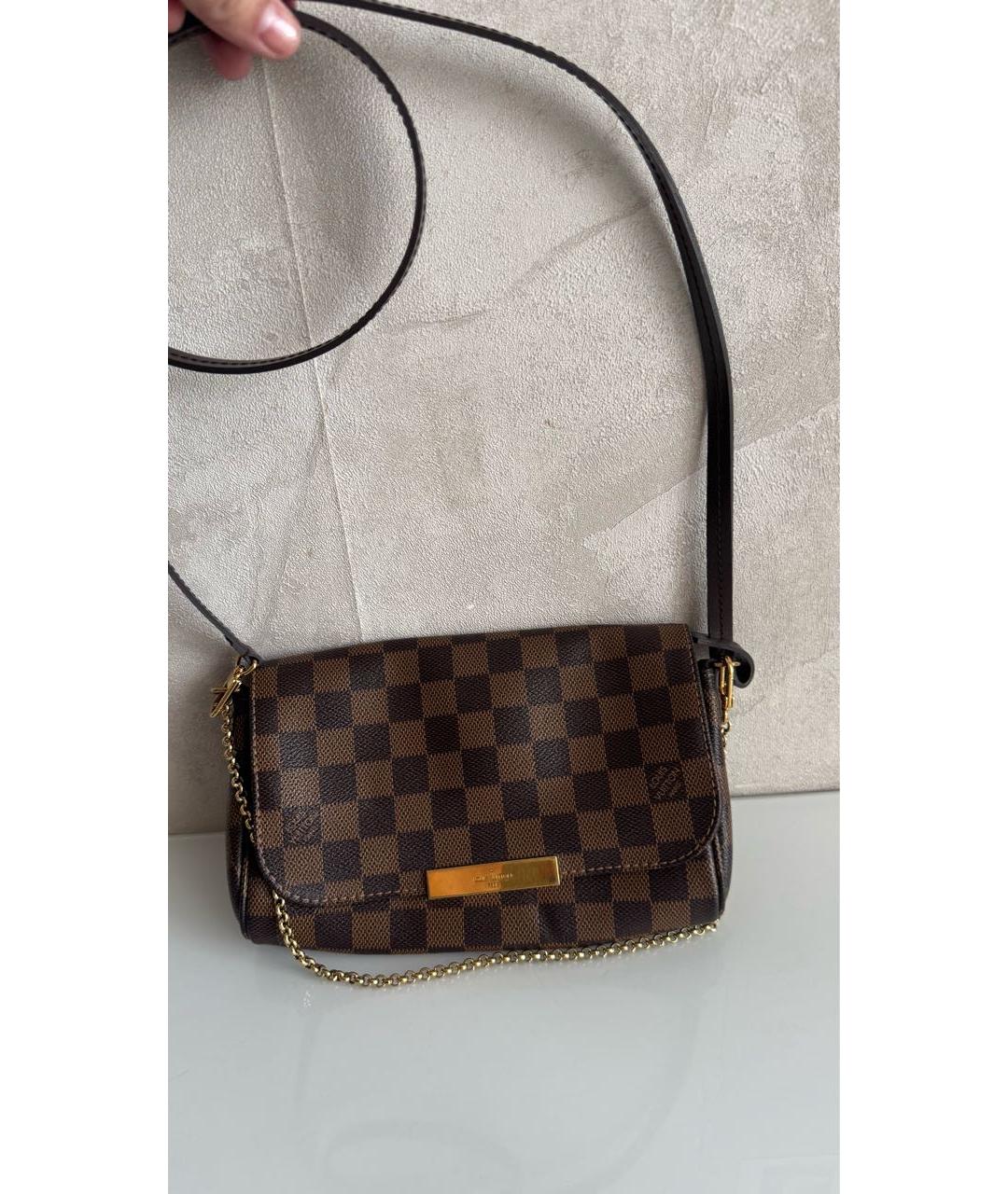LOUIS VUITTON Коричневая канва сумка через плечо, фото 2