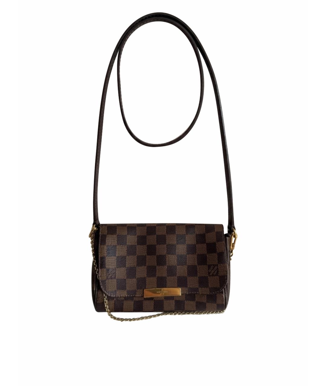 LOUIS VUITTON Коричневая канва сумка через плечо, фото 1