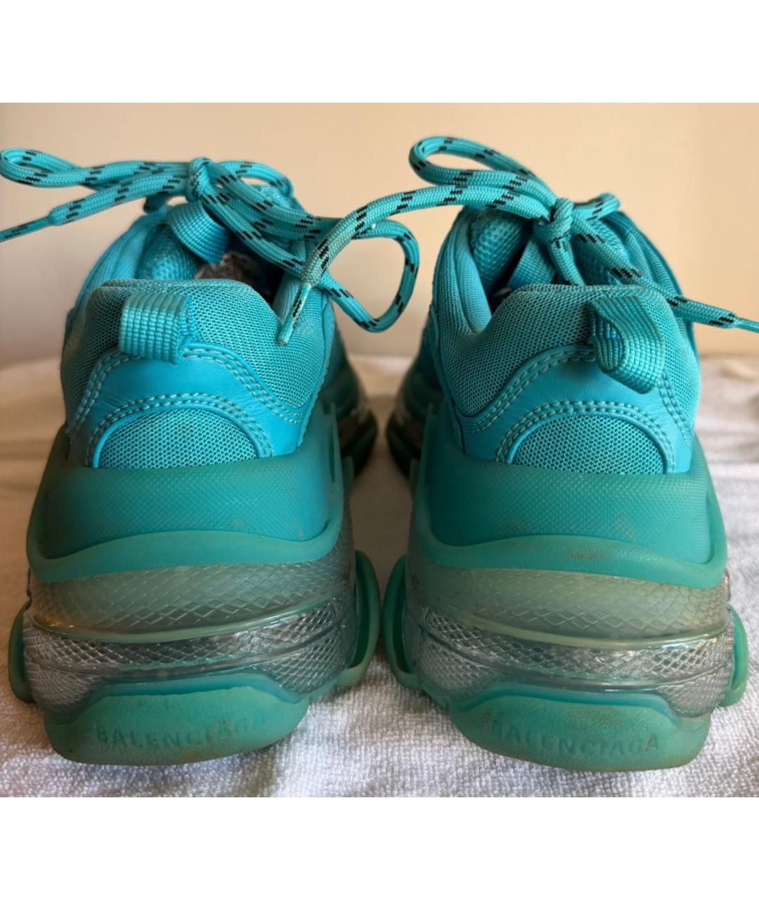 BALENCIAGA Бирюзовые кроссовки, фото 4