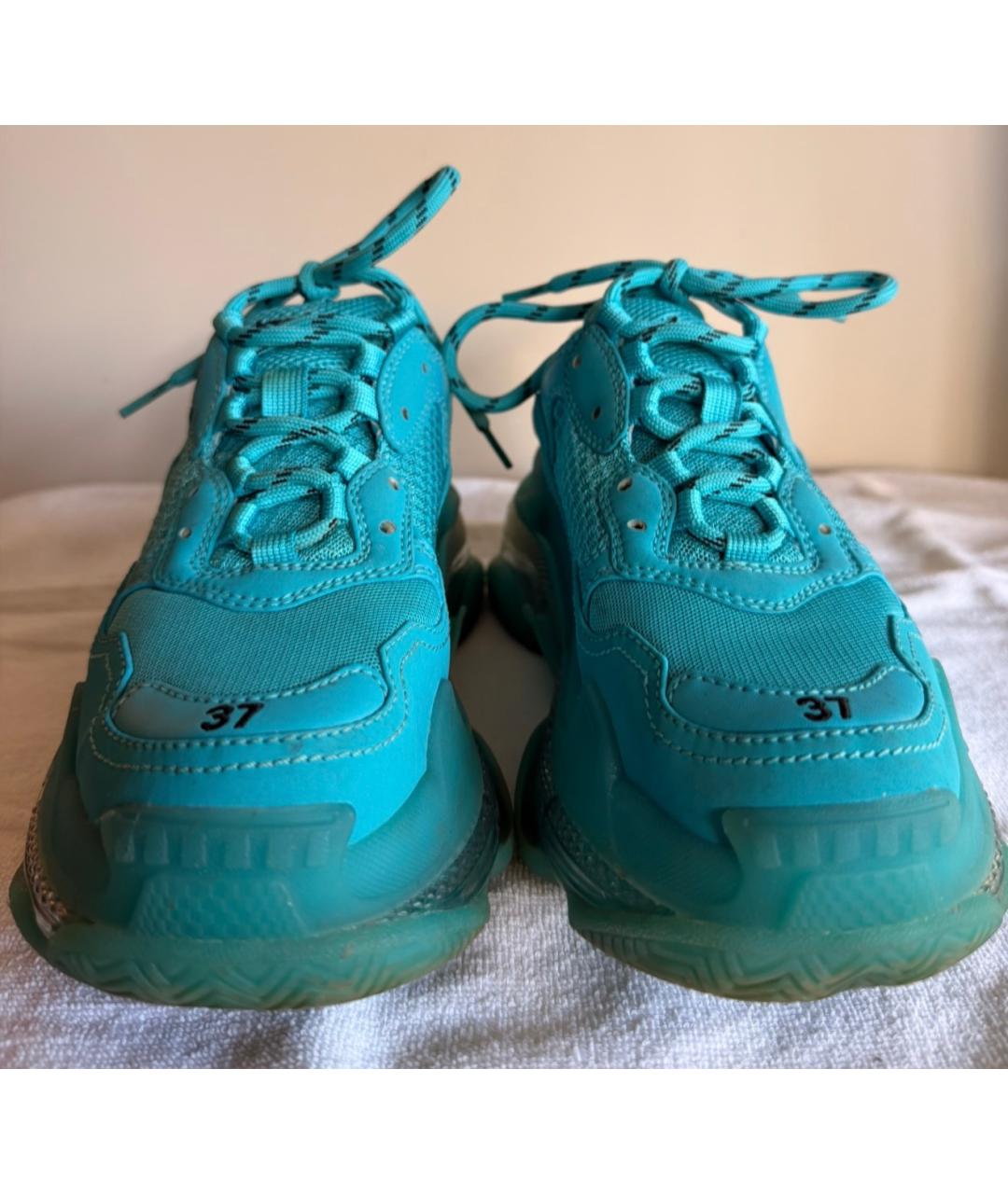 BALENCIAGA Бирюзовые кроссовки, фото 2