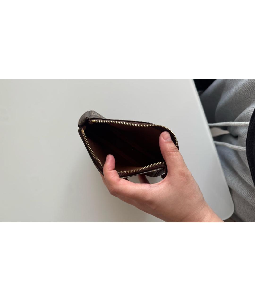 LOUIS VUITTON Коричневая канва сумка с короткими ручками, фото 3