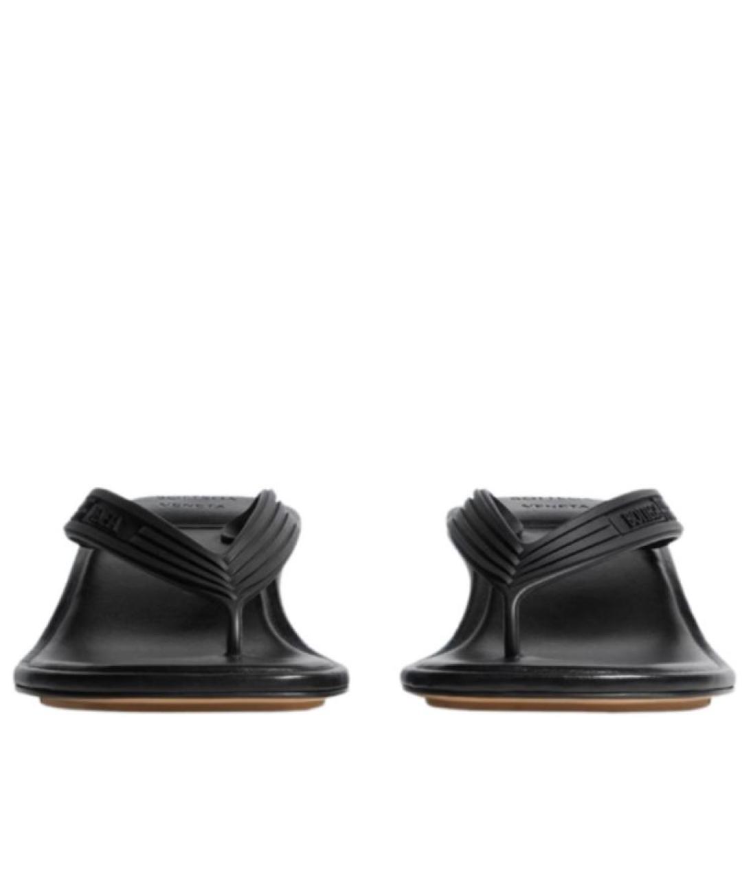 BOTTEGA VENETA Черные кожаные сандалии, фото 3