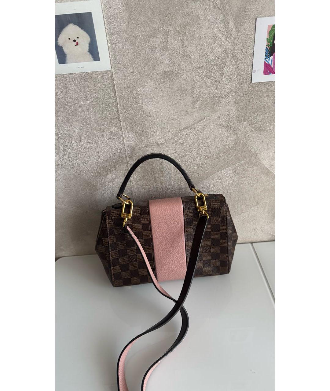 LOUIS VUITTON Коричневая кожаная сумка через плечо, фото 2