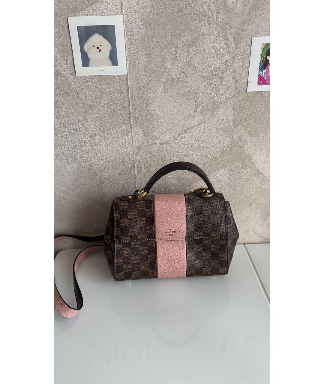 LOUIS VUITTON Коричневая кожаная сумка через плечо, фото 3