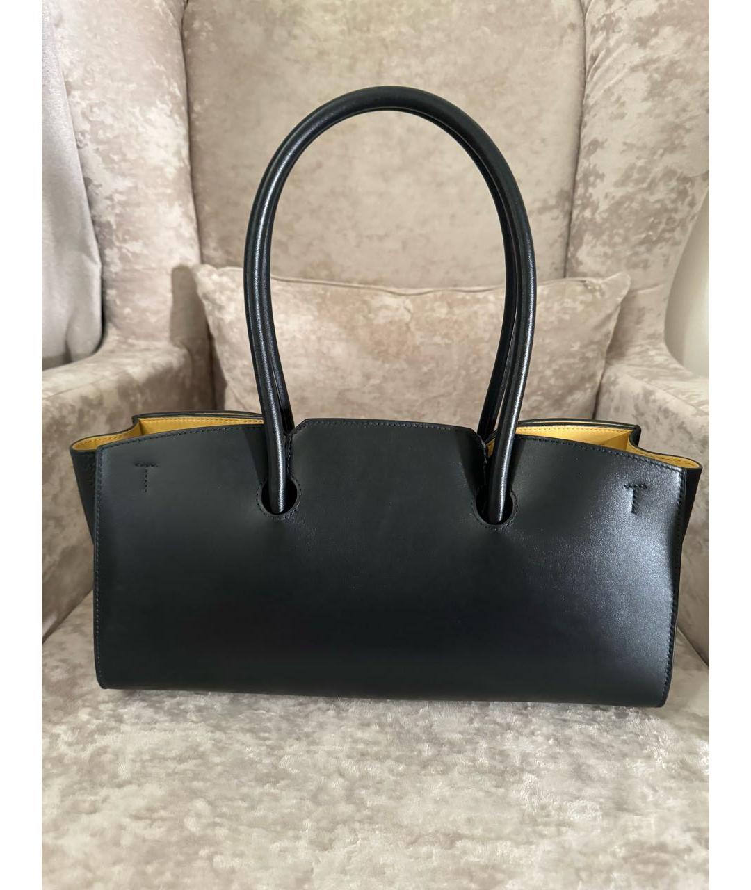 FURLA Черная кожаная сумка с короткими ручками, фото 2
