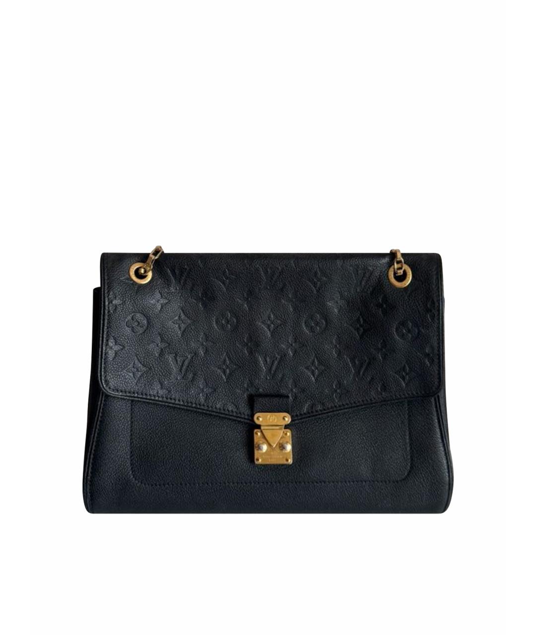 LOUIS VUITTON Черная кожаная сумка через плечо, фото 1