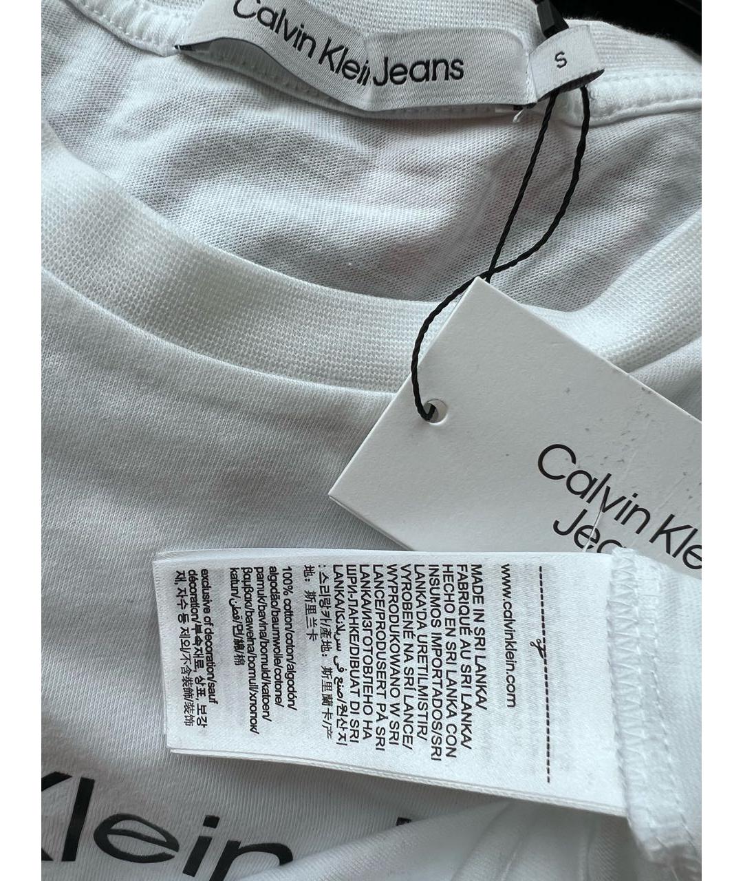 CALVIN KLEIN Белая футболка, фото 3