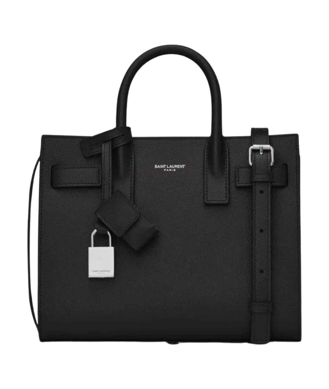 SAINT LAURENT Черная сумка тоут, фото 1