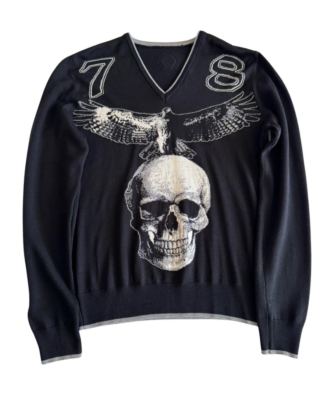 PHILIPP PLEIN Черный шерстяной джемпер / свитер, фото 1
