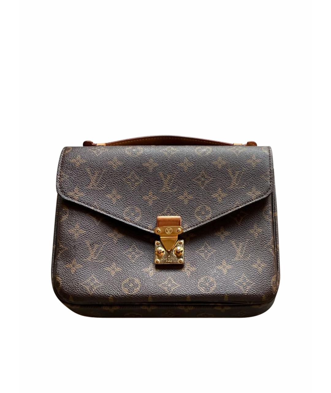 LOUIS VUITTON Коричневая кожаная сумка через плечо, фото 1