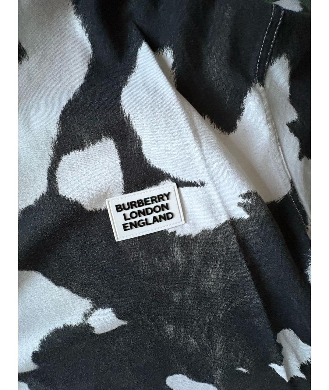 BURBERRY Черная хлопковая футболка, фото 2