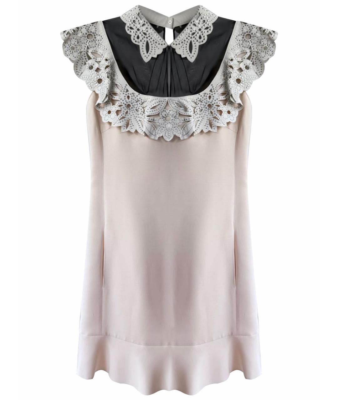 VALENTINO Бежевое шерстяное коктейльное платье, фото 1