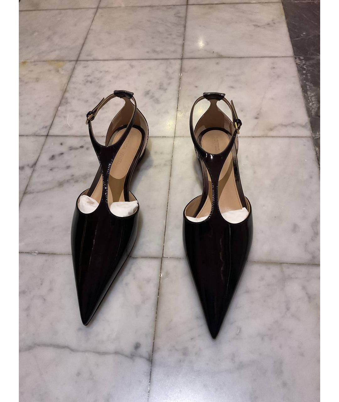 BOTTEGA VENETA Черные кожаные балетки, фото 2
