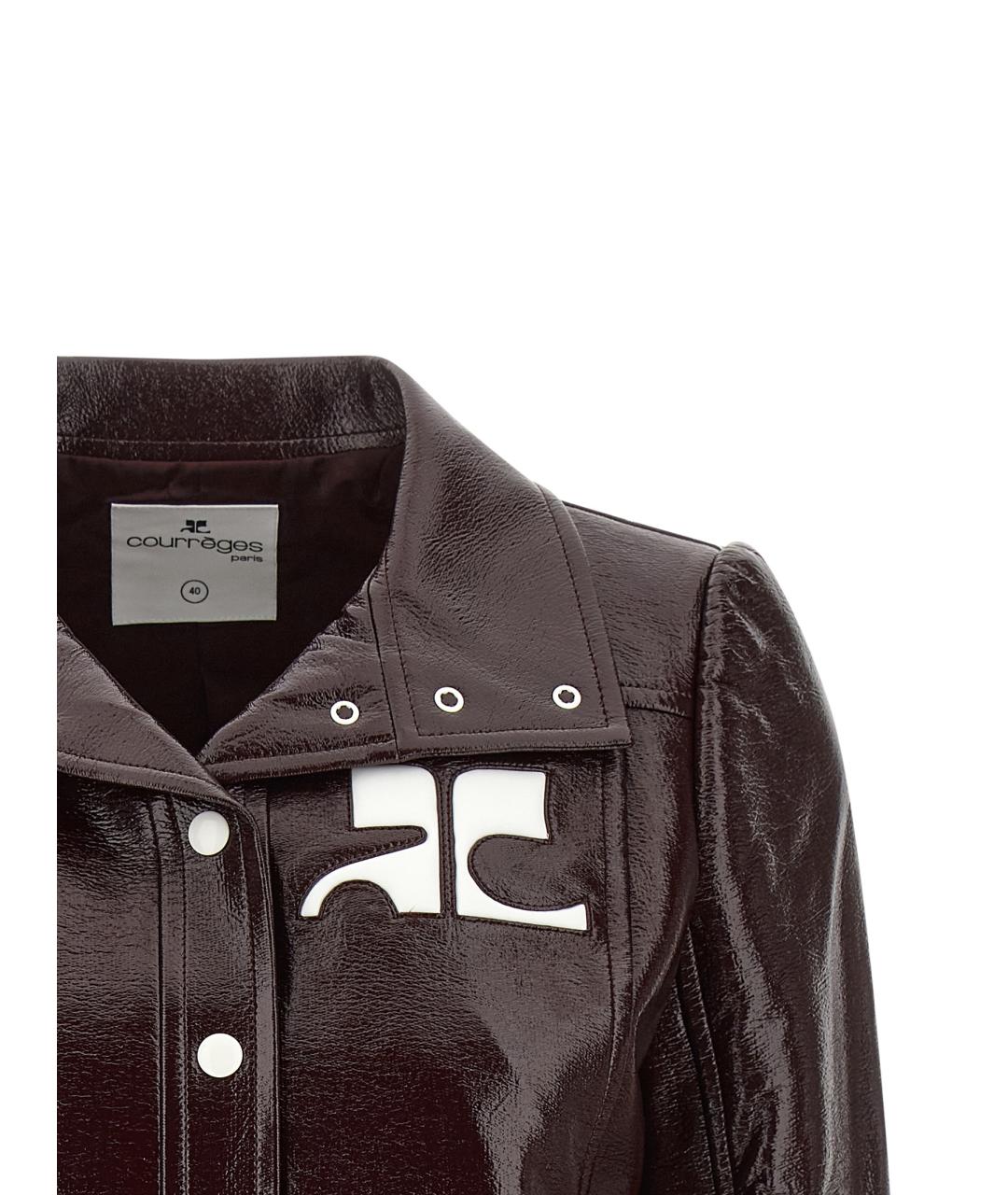COURREGES Бордовая хлопковая куртка, фото 3