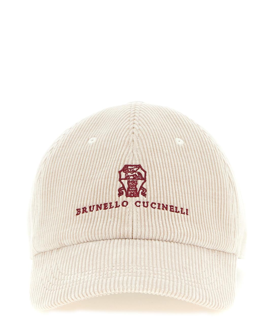 BRUNELLO CUCINELLI Белая хлопковая кепка/бейсболка, фото 1