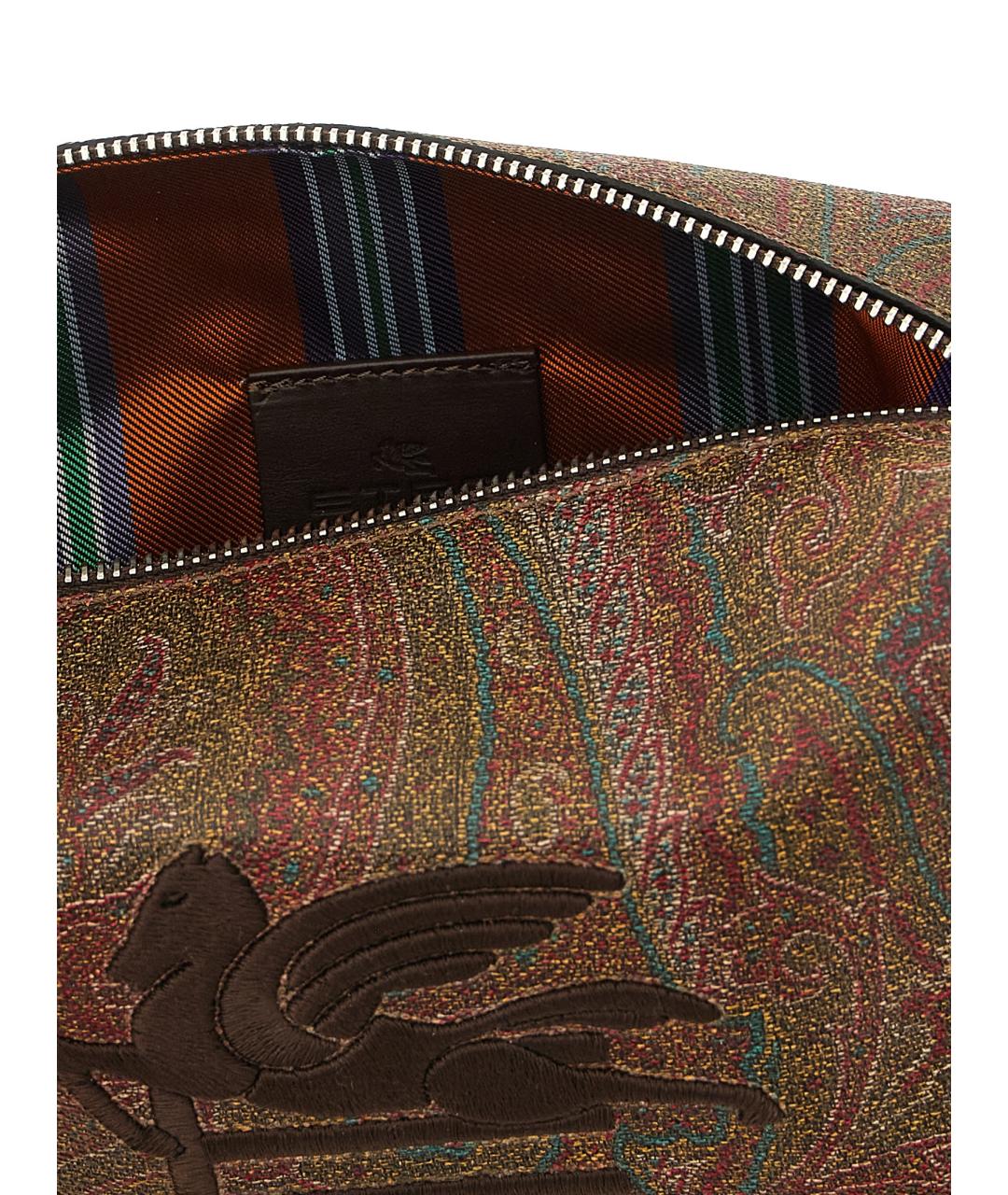 ETRO Коричневая хлопковая барсетка, фото 4