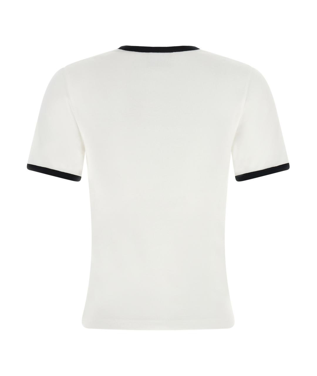 COURREGES Белая хлопковая футболка, фото 2
