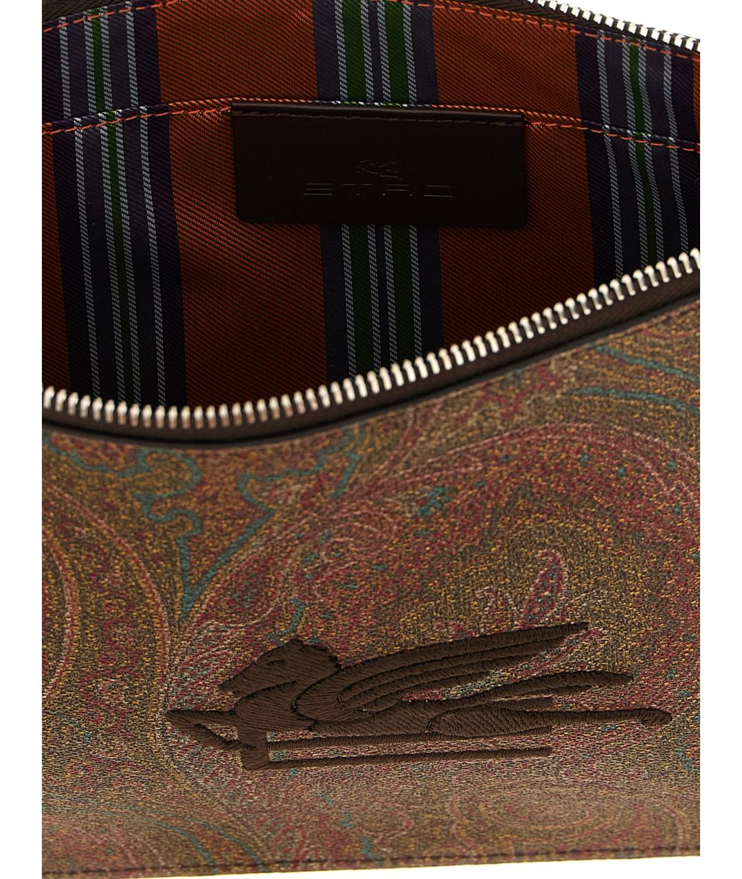 ETRO Коричневая хлопковая барсетка, фото 4