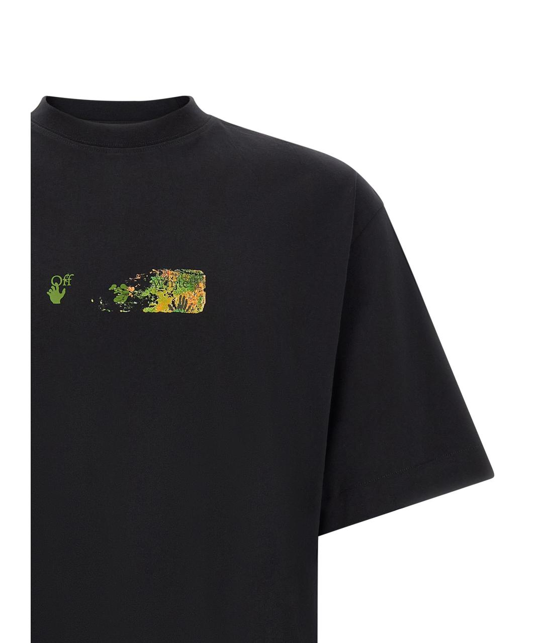 OFF-WHITE Черная хлопковая футболка, фото 3
