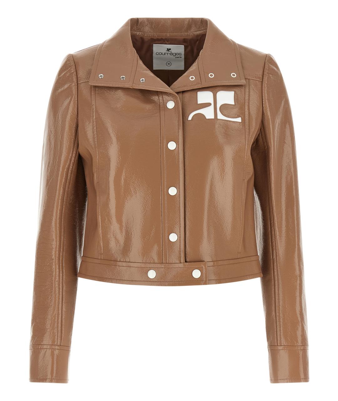COURREGES Коричневая хлопковая куртка, фото 1