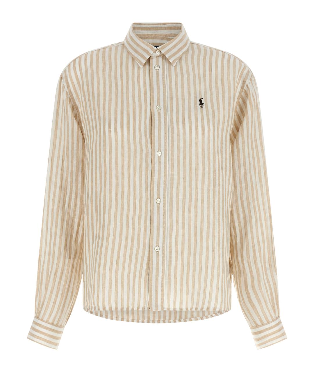 POLO RALPH LAUREN Бежевая льняная рубашка, фото 1