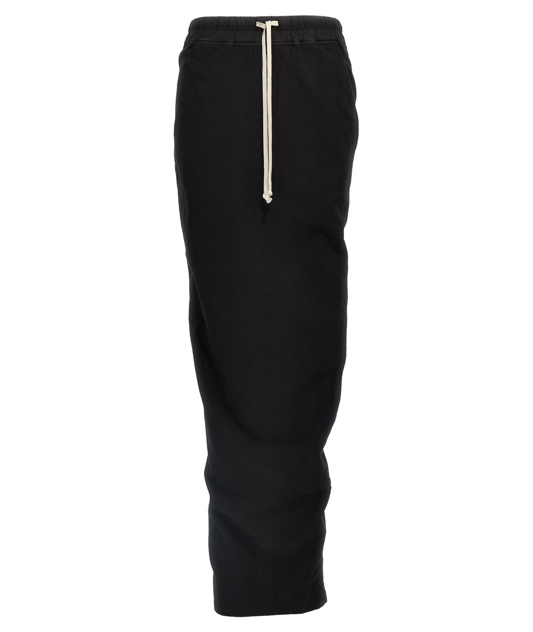 RICK OWENS DRKSHDW Черная хлопковая юбка макси, фото 1