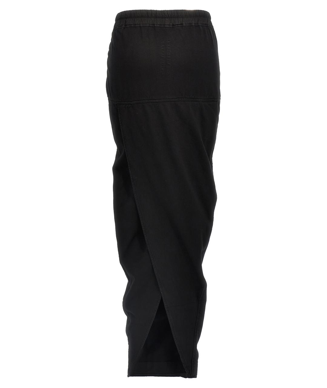 RICK OWENS DRKSHDW Черная хлопковая юбка макси, фото 2