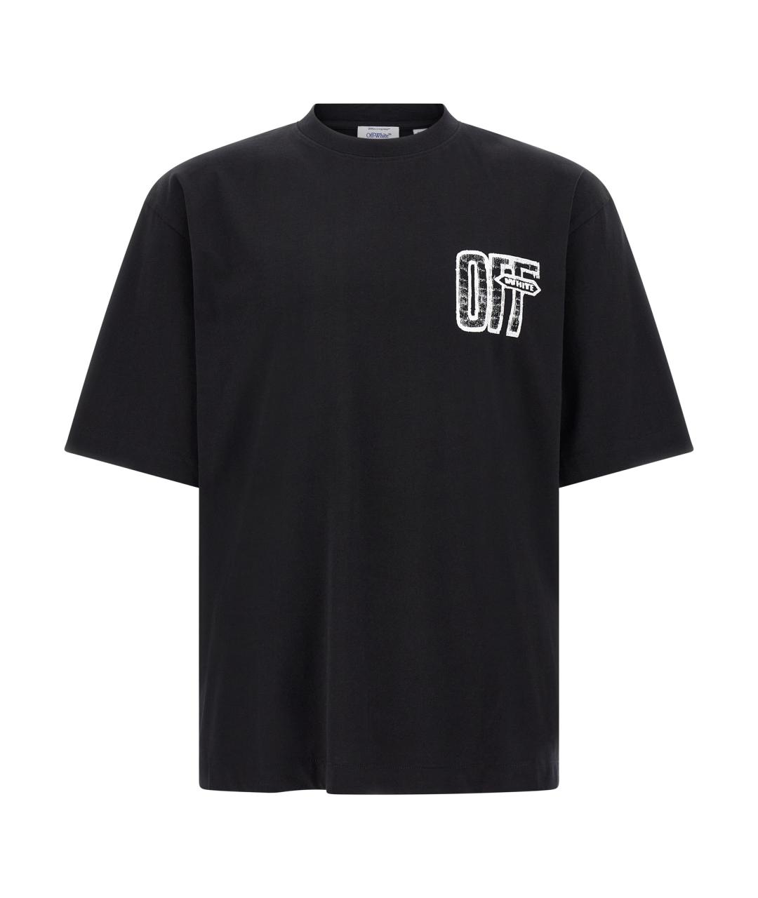 OFF-WHITE Черная хлопковая футболка, фото 1