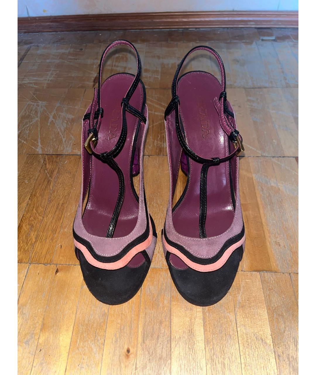 PRADA Фиолетовые замшевые туфли, фото 2
