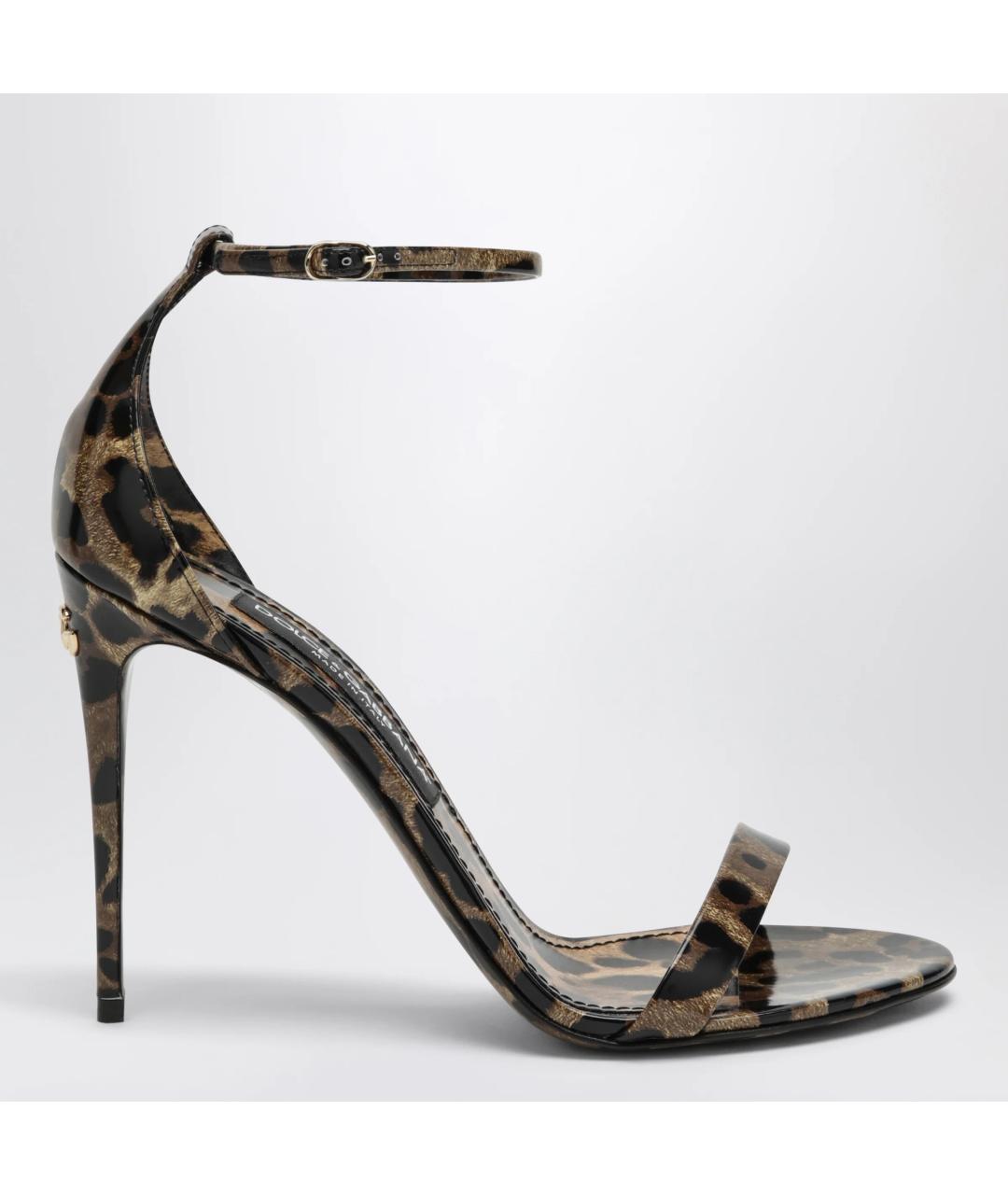 DOLCE&GABBANA Мульти босоножки из лакированной кожи, фото 3