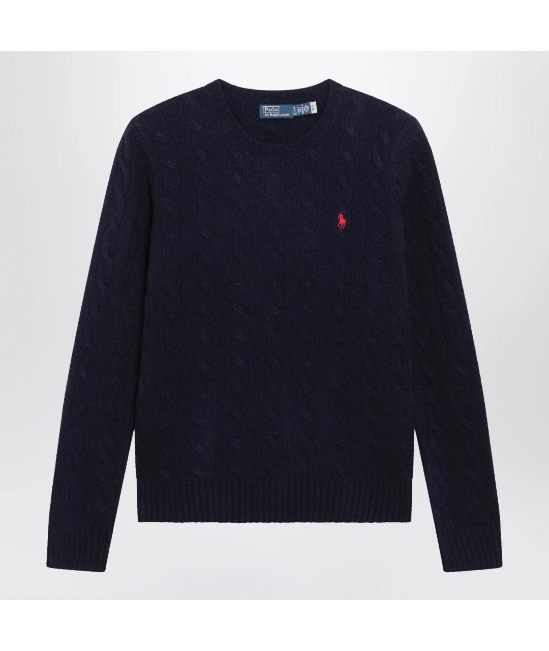 POLO RALPH LAUREN Темно-синий шерстяной джемпер / свитер, фото 3
