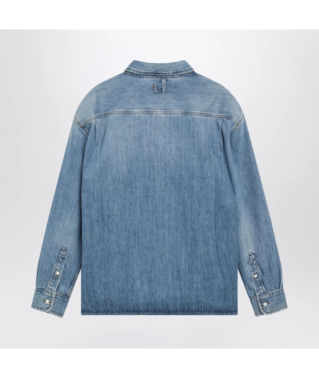 JACQUEMUS Синяя хлопковая кэжуал рубашка, фото 2