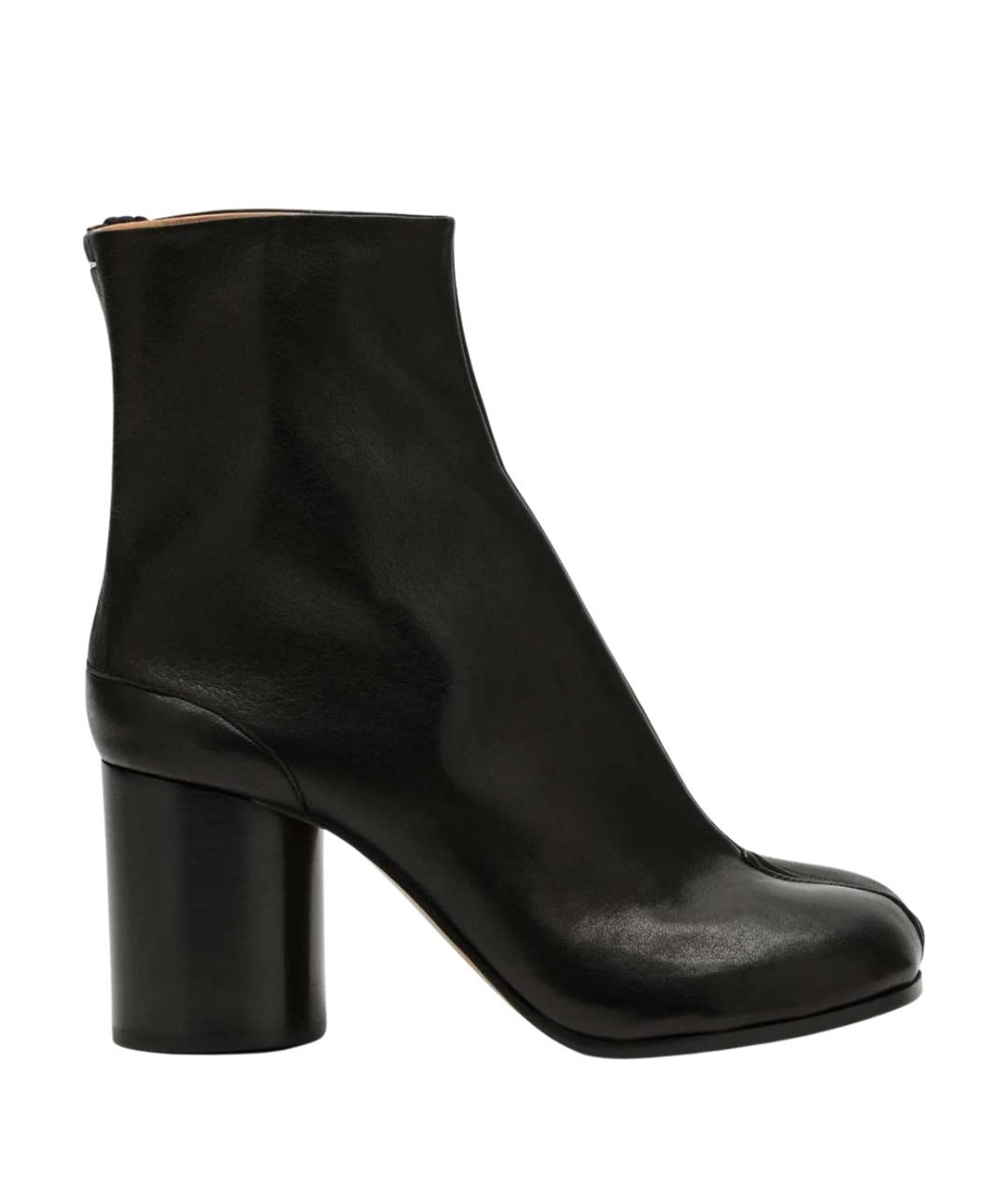 MAISON MARGIELA Черные кожаные ботильоны, фото 1