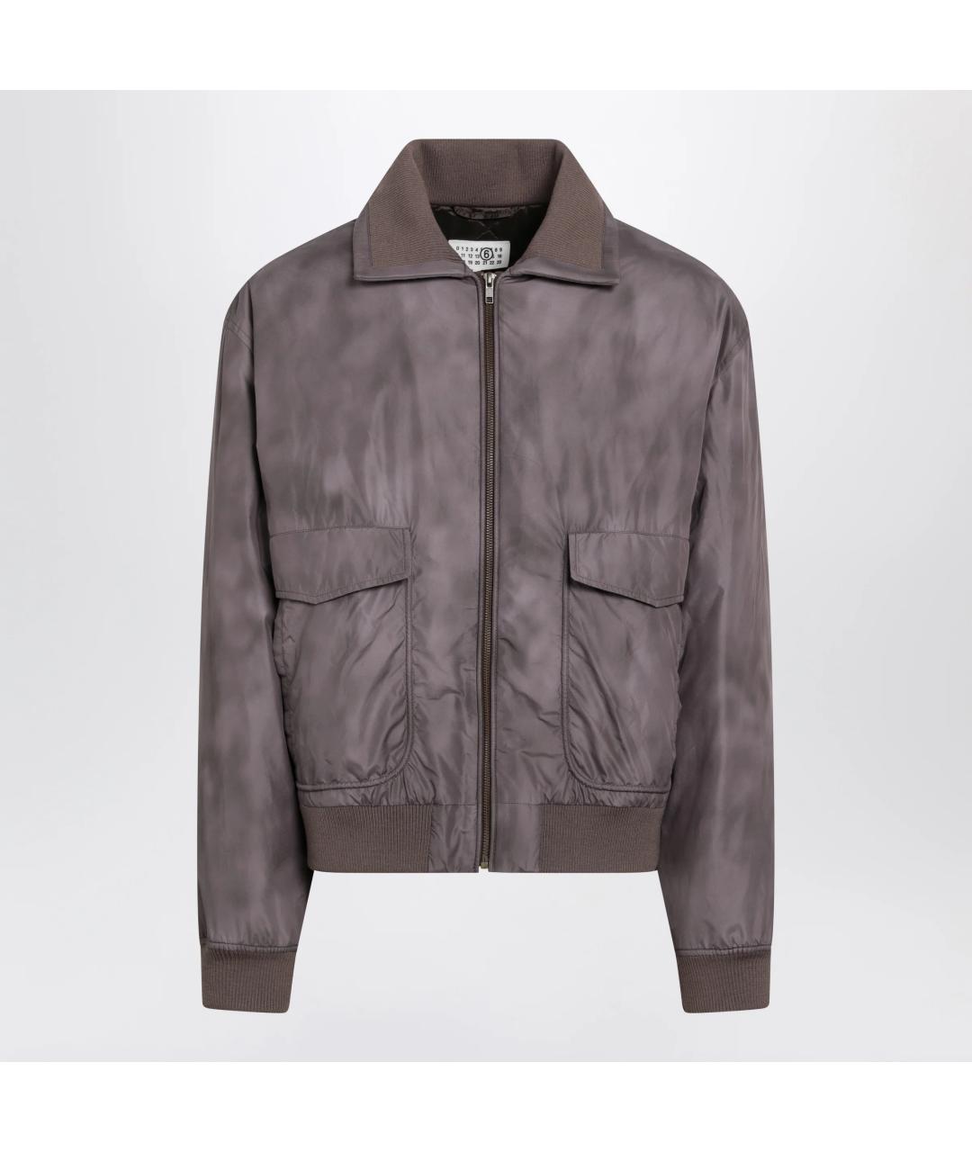 MM6 MAISON MARGIELA Коричневая полиэстеровая куртка, фото 3