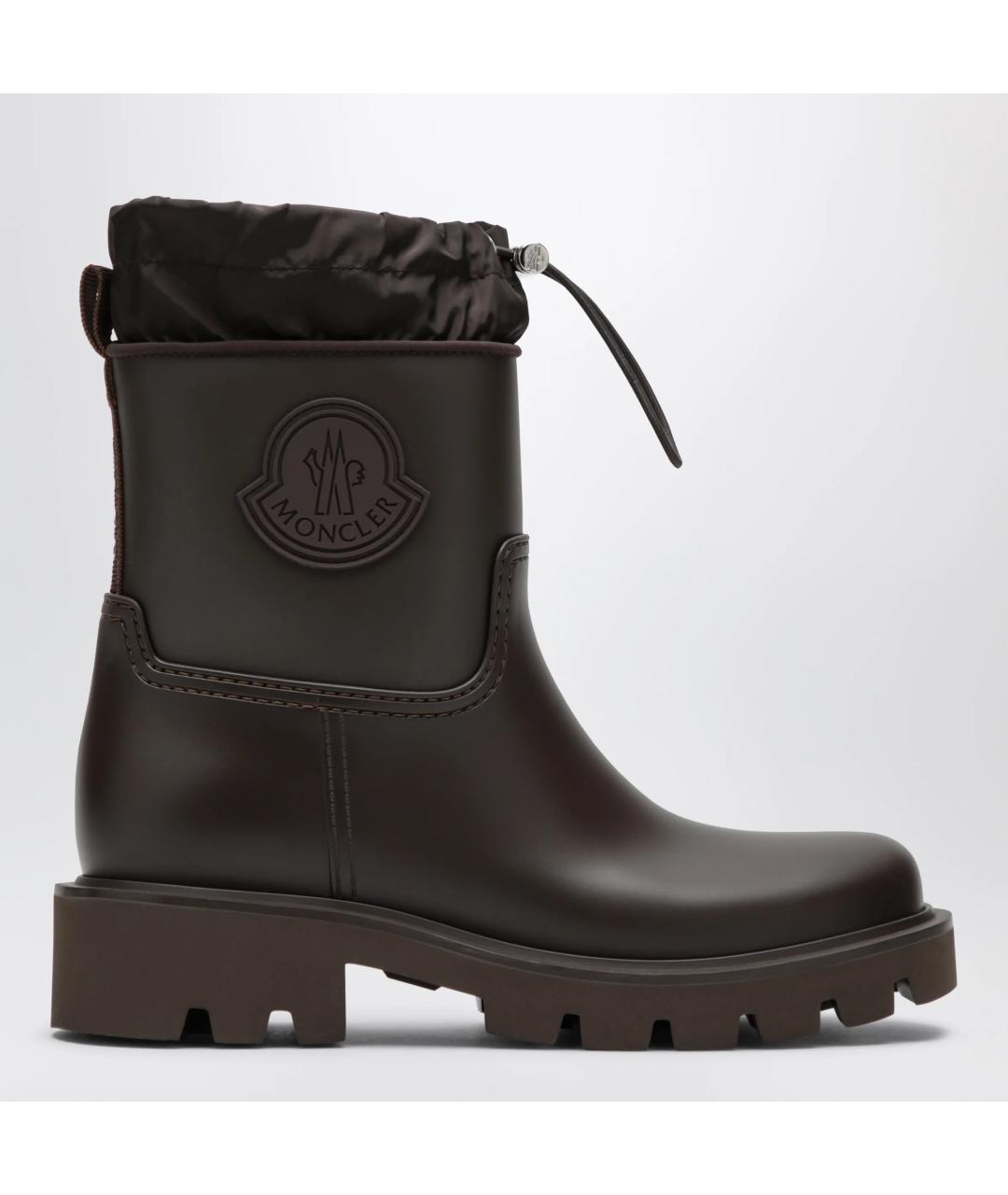 MONCLER Коричневые резиновые сапоги, фото 3