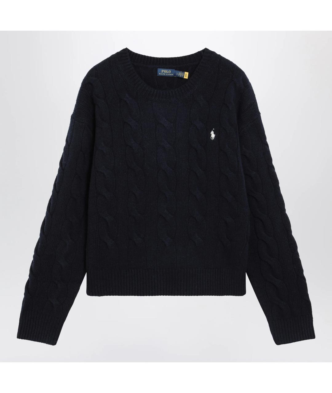 POLO RALPH LAUREN Темно-синий шерстяной джемпер / свитер, фото 3